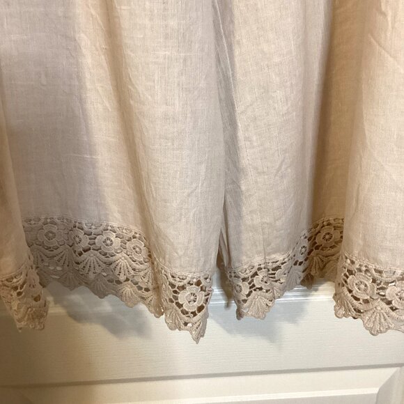 Lungo L'arno Women's Wide Leg Linen Capri Pants Linen Made in Italy Size 2X - Picture 4 of 8